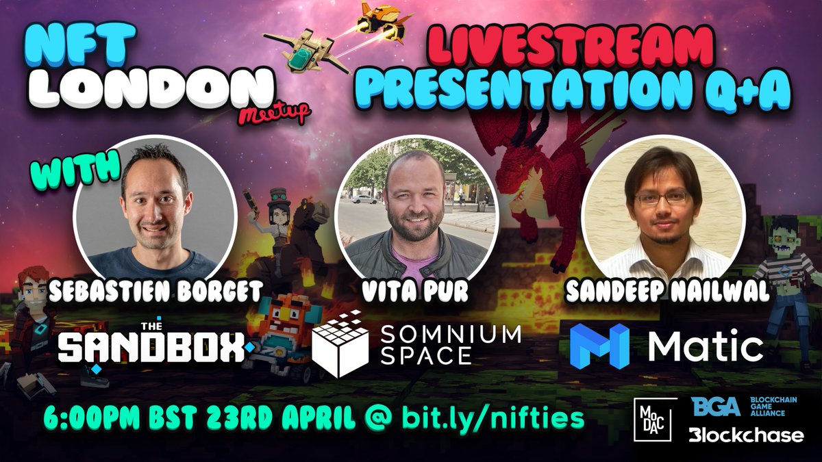 NFTlondon's tweet image. We are back with a new Meetup! 
This time 100% online (so you can follow it even from the other side of the globe) and with a series of super special guests streaming on @YouTube, @Twitch and @Twitter 

So don't forget to RSVP below and See you online!
meetup.com/NFT-London/eve…