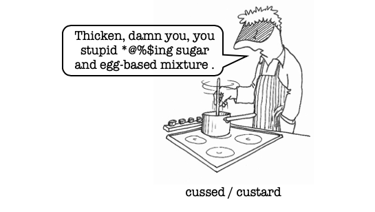 CaptQwerty's tweet image. #strangeneighbours No. 70 #cussed #custard So, hot custard or cold? #bigquestion #cartoon #humour #food #words