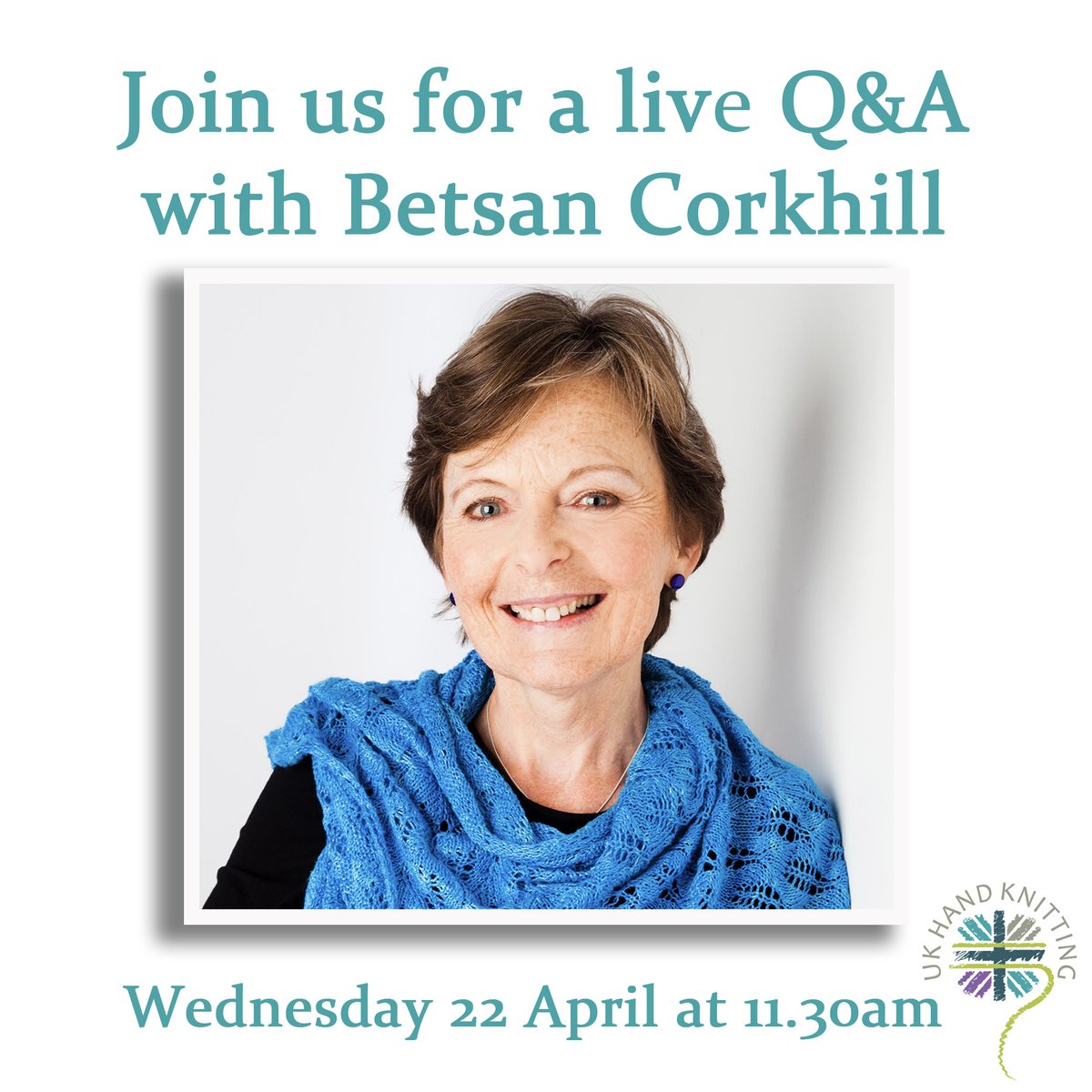 Betsan Corkhill, founder of Stitchlinks, will be joining us for an online Q&amp;A session on Wednesday 22 April at 11.30am to talk about how we can use knitting and crochet to reduce stress and promote good mental health.
To take part go to zoom.us/j/96661960881 on Wednesday
