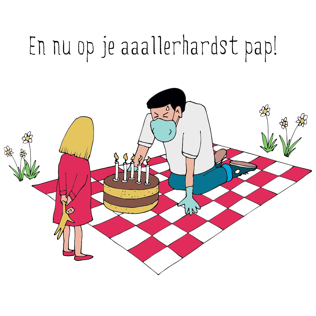 Artyvee's tweet photo. Hiep jarigen in Covid-tijd #afzien #jarig #covid #illustration https://t.co/Sr6xZDJDNe