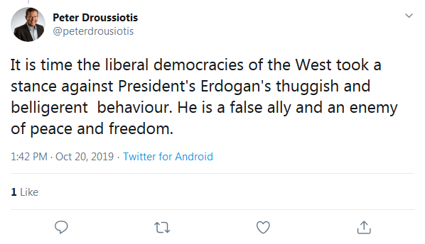 Peter Droussiotis: CEO of PGD Strategy donated £2.5k towards Starmer’s leadership. He is also Chairman of UK Cyprus Enterprise.Droussiotis seems to enjoy Oakeshott's joke about Corbyn. He isn't a fan of the Turkish President so hopefully that £2.5k won’t buy a war with Turkey.