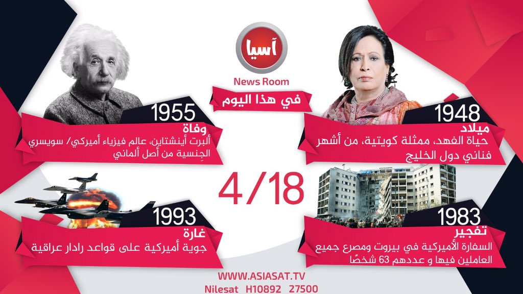 alijumaa_8's tweet photo. في مثل هذا اليوم توفى اينشتاين وانفجرت سفارة أميركيا في بيروت وقصف الأميركان مواقع عراقية https://t.co/i9XjPRsWl1