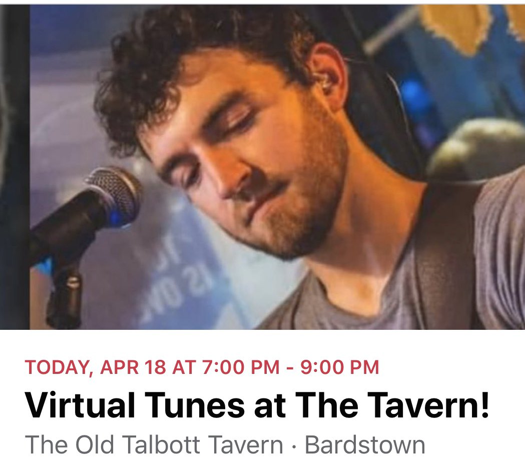 TavernTavern's tweet photo. Be sure to grab carry out dinner and join us on Facebook live tonight at 7 for live music from the Tavern with Rob Unseld! You can leave Rob a virtual tip via Venmo @ TalbottTipJar. All proceeds benefit the Bardstown-Nelson County Backpack program! https://t.co/aCHEyzUGU9
