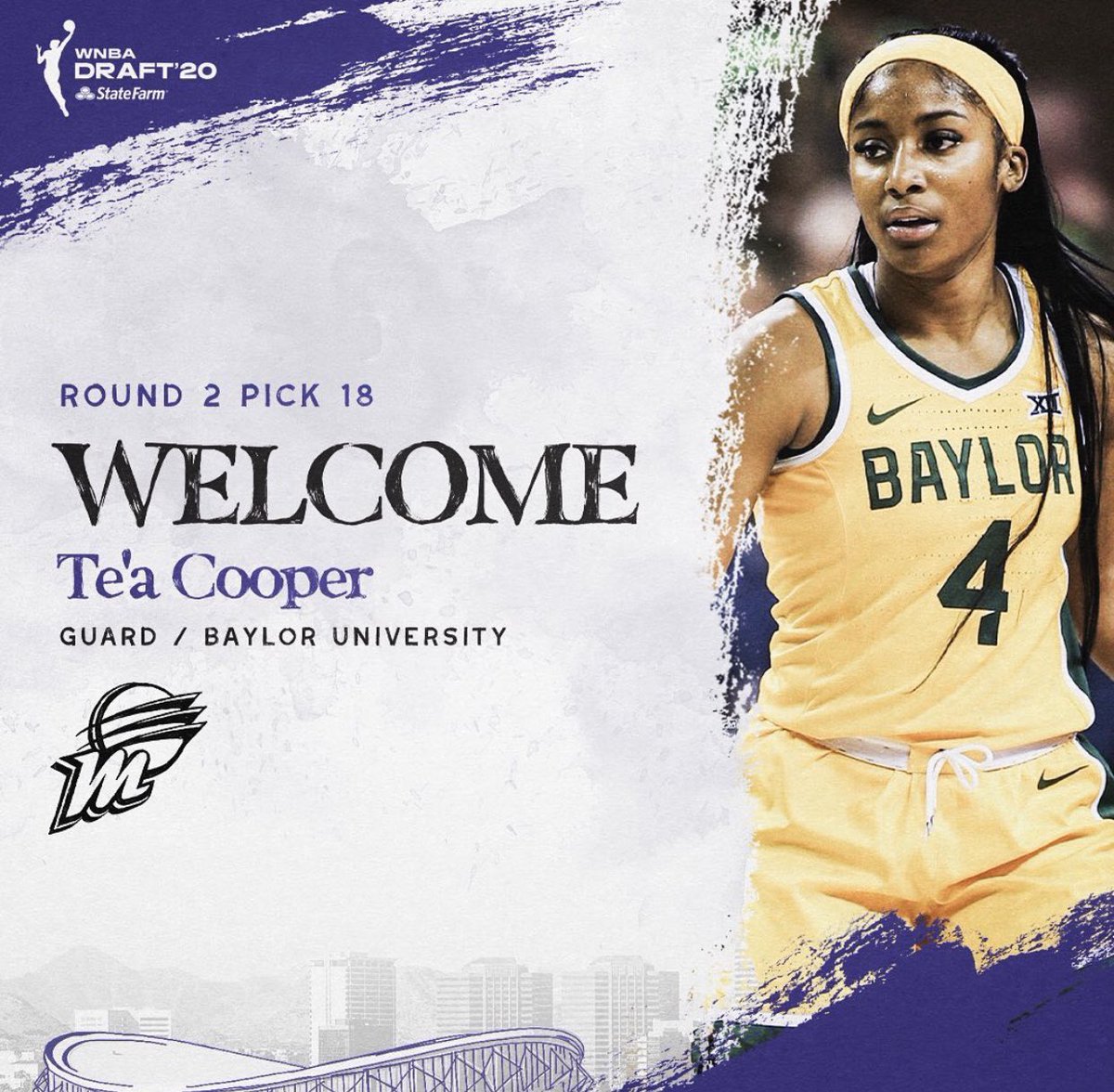 AOT 2023 (@aot2023) on Twitter photo Congratulations to our big sis <a href="/TeaCooper2/">Tc2</a> for being drafted to the <a href="/WNBA/">WNBA</a> <a href="/PhoenixMercury/">Phoenix Mercury</a> Good Luck Te’a! Hard work pays off. We wish you nothing but the best💪🏽💃🏽 #AOTFamily <a href="/AOTBasketball/">Athletes Of Tomorrow</a> 💛🖤 Congratulations to our big sis <a href="/TeaCooper2/">Tc2</a> for being drafted to the <a href="/WNBA/">WNBA</a> <a href="/PhoenixMercury/">Phoenix Mercury</a> Good Luck Te’a! Hard work pays off. We wish you nothing but the best💪🏽💃🏽 #AOTFamily <a href="/AOTBasketball/">Athletes Of Tomorrow</a> 💛🖤