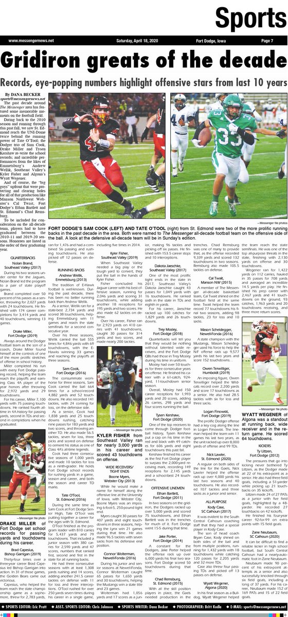 The Messenger all-decade offensive football team #iahsfb 
<a href="/bradcapesius5/">brad capesius</a> <a href="/drake_miller6/">Drake Miller</a>
@CTweeezy @AmyJ_FDSHBusEd

messengernews.net/sports/local-s…