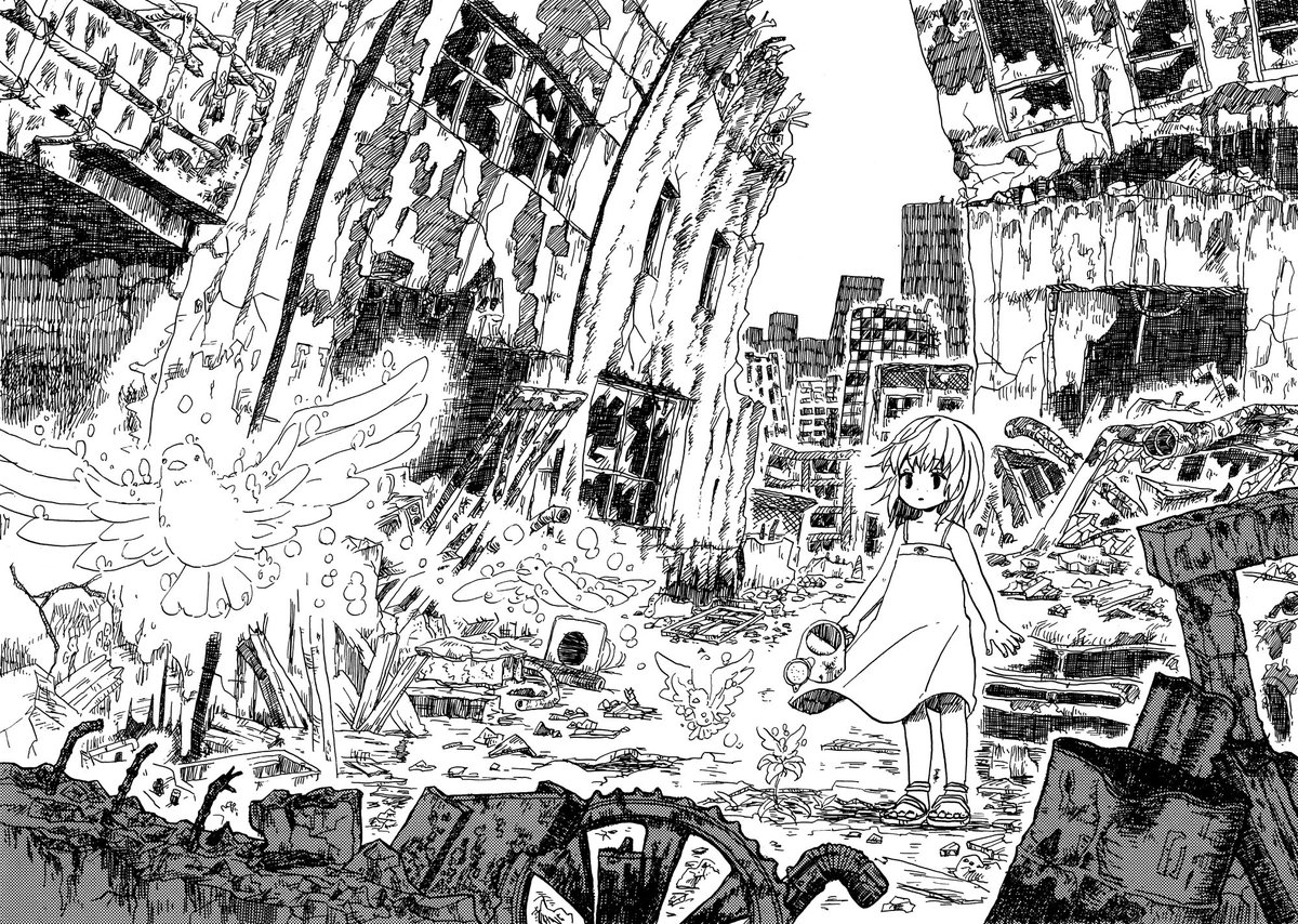 他のモノクロイラストもせっかくなのでつなげておきます✍️✍️ 