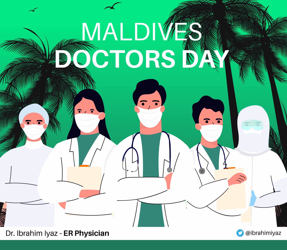 ibrahimiyaz's tweet photo. Happy doctors day to all Maldivian doctors, who are tirelessly working day and night to combat #COVID19 during this time of National Emergency. I'm proud to be part of this family. https://t.co/DRl4RzmlEW