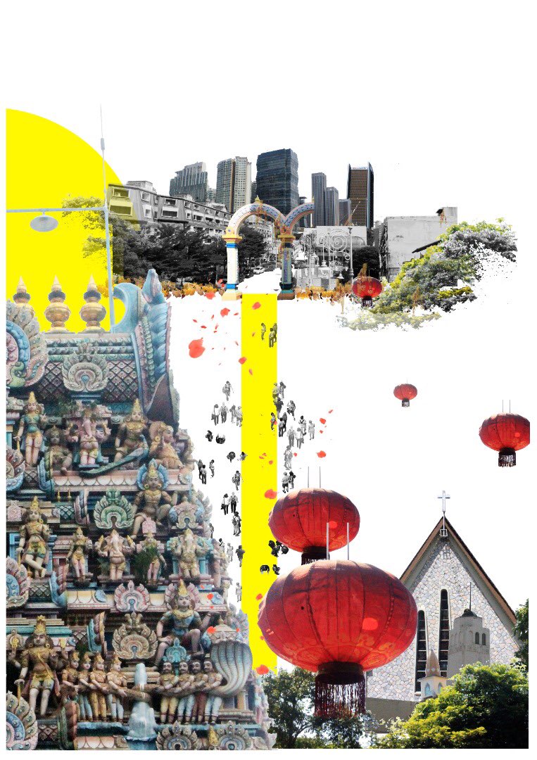 Nadzeyy's tweet photo. Me vs My Art 🌝 

Ft. conceptual collages and diagrams from my previous architectural projects. Three different places, three project series, two project briefs. https://t.co/4YE27hUzJV