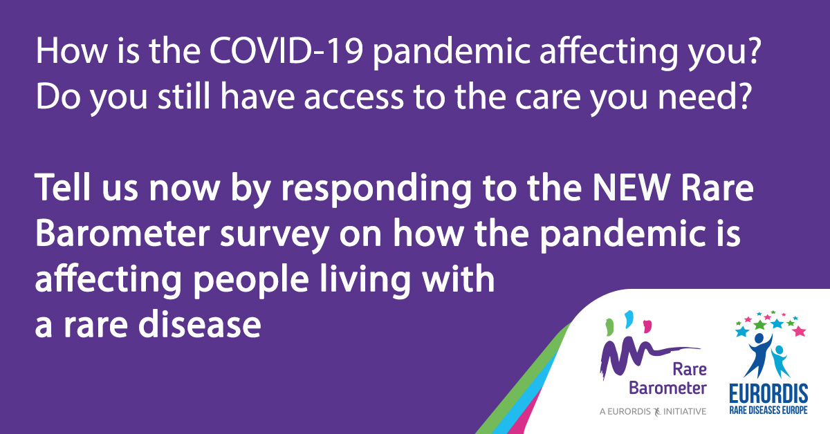Out today - new #RareBarometer survey in 23 languages!
Are you affected by a rare disease or a caring for someone affected by a rare disease? Share your experience and tell us how the #COVID19 pandemic is affecting you here:
sphinxonline.com/SurveyServer/s…