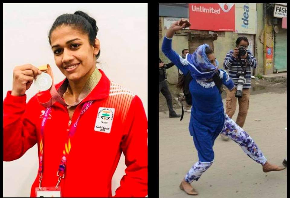 sashishr's tweet image. If you support the First Lady - your are a Sanghi big@t
If you support the second lady - You are a secular liberal 
#babitaphogat