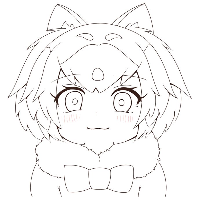 ドヤ線画進捗🍙
完成は明日予定 