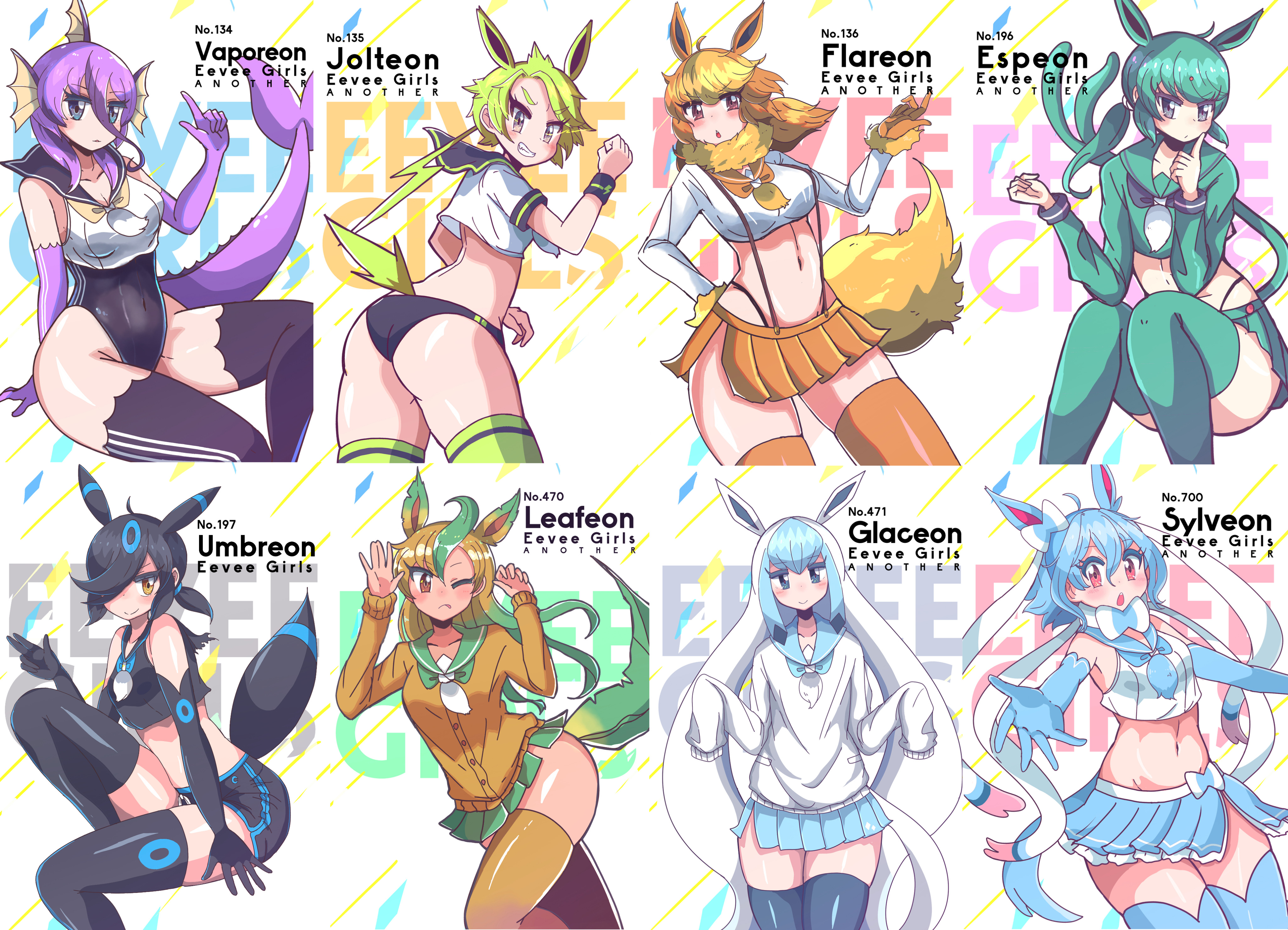 無想りんね イーブイギャルまとめ ブラッキーちゃんを直しました ポケモン擬人化 ポケ擬 T Co Mm6m45xhzs Twitter