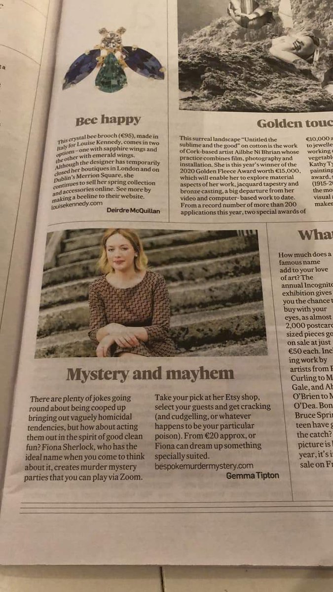 fionasherlock's tweet photo. Thanks for mention! @IrishTimesMag #murdermysterygame #isolationentertainment https://t.co/jLJvUJPYib