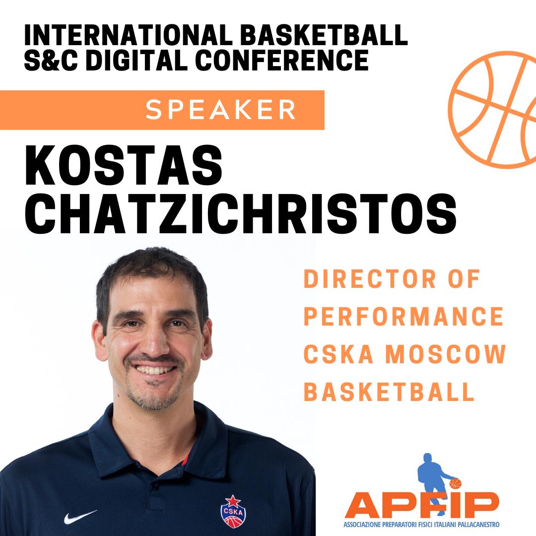 APFIP_Italy's tweet photo. 🏀 INTERNATIONAL BASKETBALL S&amp;C DIGITAL CONFERENCE 🏀
Introduce the second guest and speaker of the conference:
🎙Kostas Chatzichristos
Director of Performance of @cskabasket , one of most important club in Europe and in the whole world.
#apfip #internationalmeeting https://t.co/cElLOx9Ulg