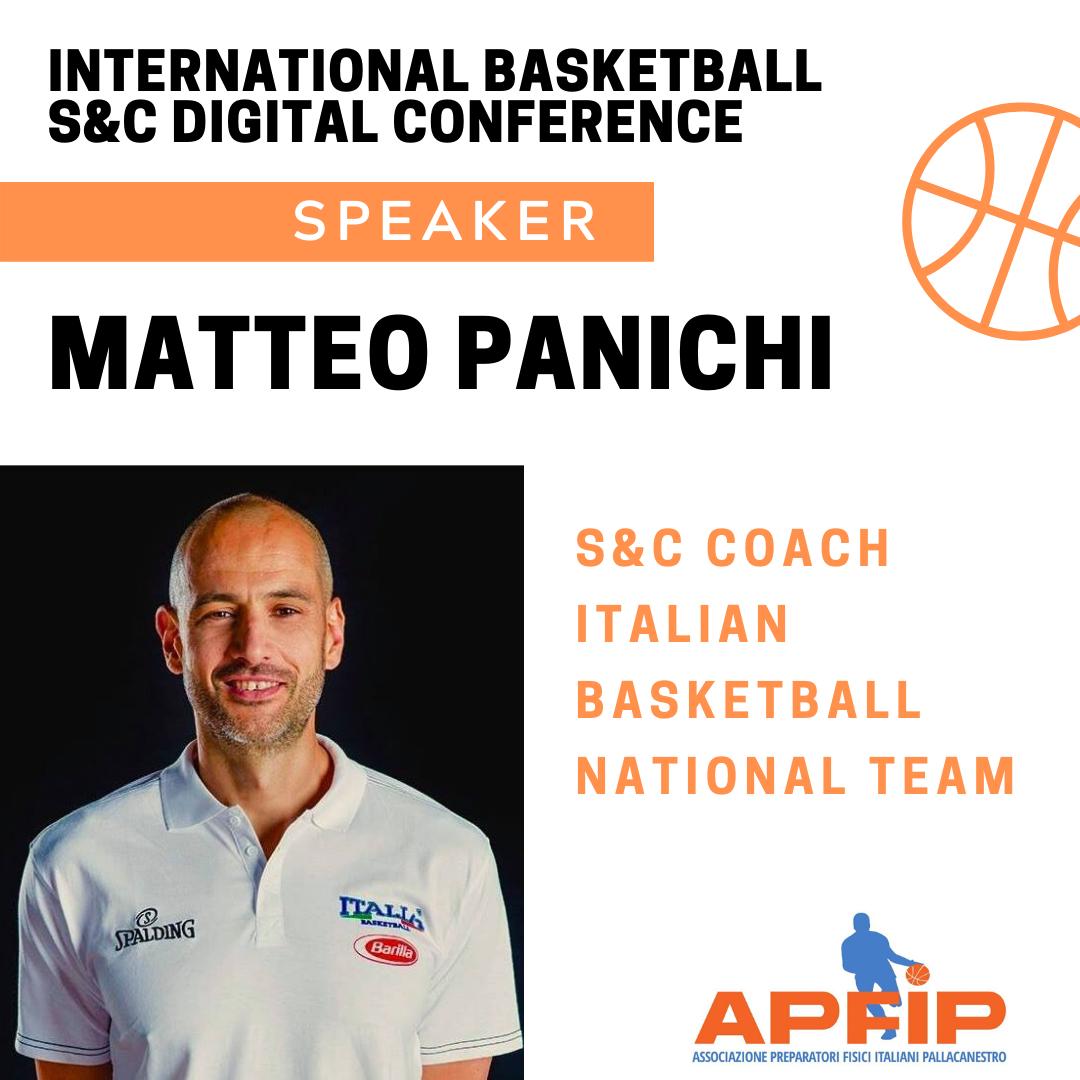 APFIP_Italy's tweet photo. 🏀INTERNATIONAL BASKETBALL S&amp;C DIGITAL CONFERENCE 🏀
We introduce the first guest and speaker of the conference:
🎙Matteo Panichi 
S&amp;C Coach of Italian Basketball National Team and benchmark of physical preparation in Italy.
#Apfip #internationalmeeting #internationalconference https://t.co/qOjD0wMAag