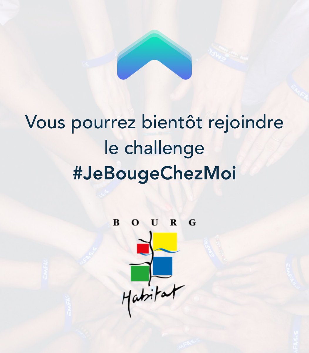 J-2 ⏳⏳ 
Pour animer le quotidien de ses locataires pendant le #confinement, Bourg Habitat lancera le 20/04 son #challenge #JeBougeChezMoi ! Rdv sur l’appli @OuiMoveUp pour rejoindre l’aventure !
Plus d’infos sur bourg-habitat.com #leshlmsemobilisent #logementsocial