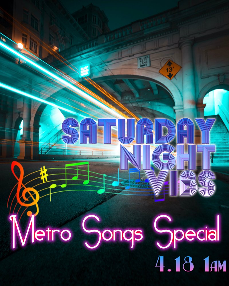 𝓓𝓙 𝓣𝓐𝓡𝓞 今夜の Jwave Snv813 は Metro Songs Special 前向きになれる曲 を理由と共に送ってね 洋楽でも邦楽でも Ok 歌詞はもちろん タイトルでもいいし イントロがいい サビがいいとか感じたままの Vibes で Ok メトロソング でtweetする