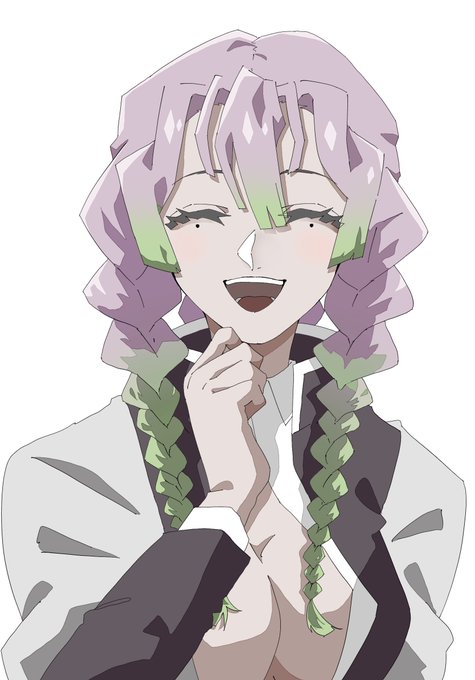 QさんがTwitterに投稿した甘露寺蜜璃(鬼滅の刃)のイラスト。