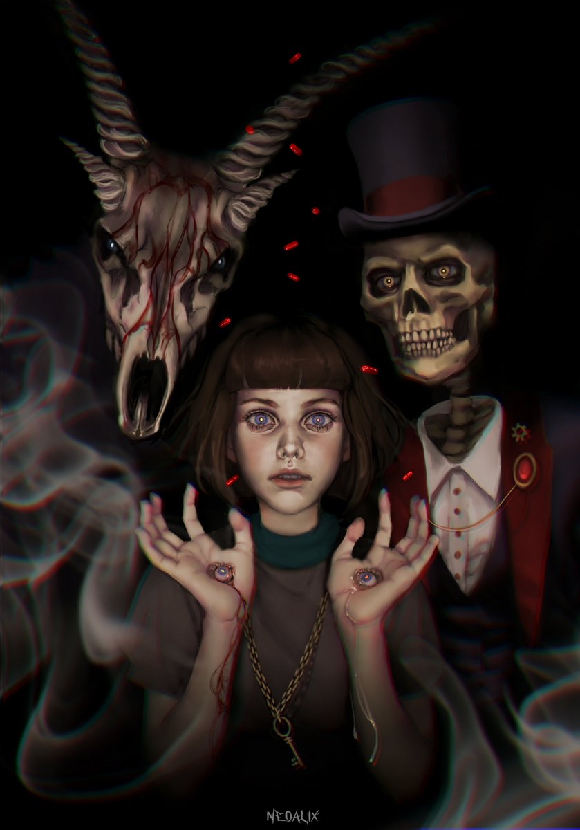 neoalixart's tweet photo. I'm Neo, a 20 y/o self taught digital artist, I like drawing realistic fanart of cartoons with eerie lighting and dark subjects 💉 https://t.co/cNdxfrgqc4
