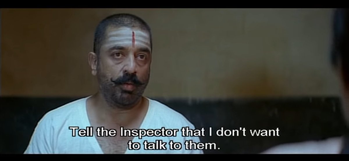 Then the character sketch of Dilli is similar to the Virumandi's character after he sentenced to death penalty.Viruman behaves rudely and refuses to speak with the interviewers.Likewise,Dilli first refuses to do the favor asked by Narain.  #KamalHaasan  #Karthi  #Virumandi  #Kaithi