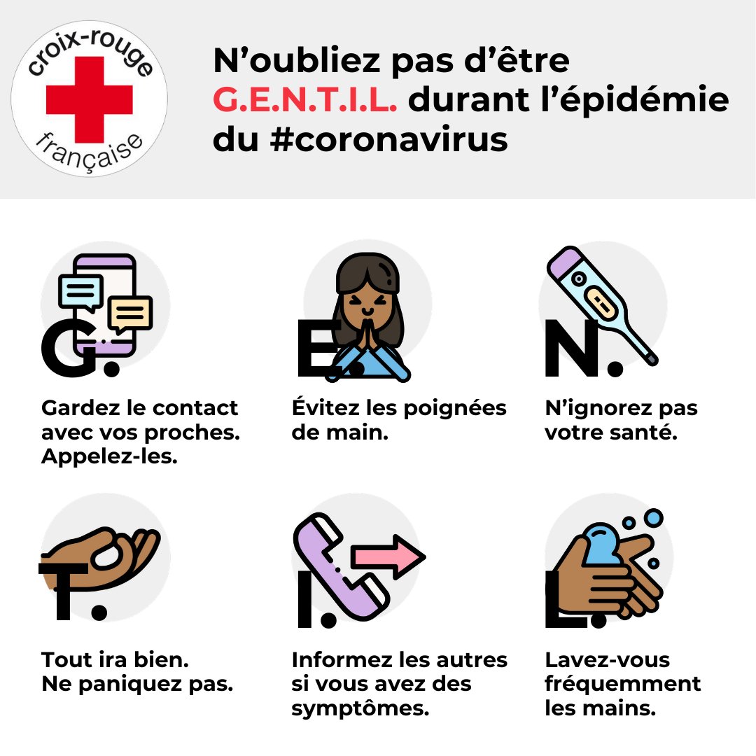 S'il vous plait : soyez G.E.N.T.I.L.(s) durant l'épidémie #COVID19 
Plus d'infos sur  fcld.ly/x33623v