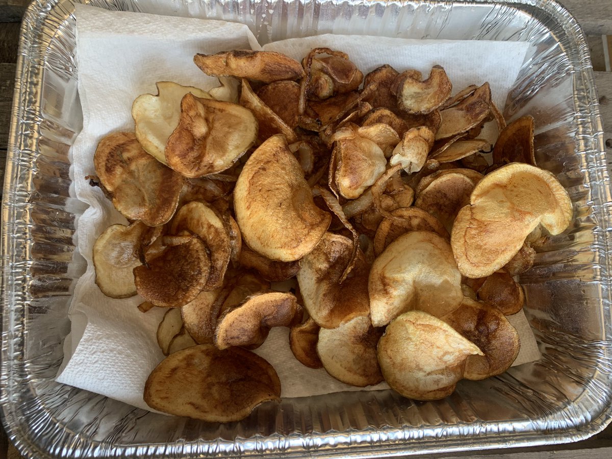 Smoked some wings and fried up a few potatoes for lunch today.