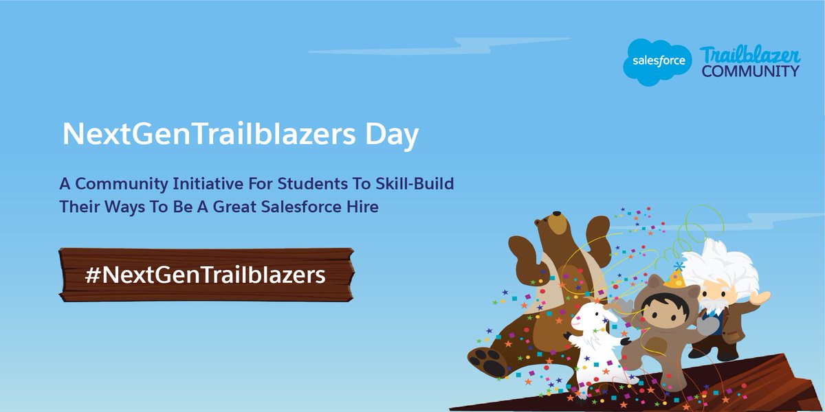 Excited to share the launch of ' #NextGenTrailblazers Day ' - A #TrailblazerCommmunity initiative for Students and Recent Graduates in India To Skill Build Their Ways to Be A Great #Salesforce Hire.
Know more about it here :
bit.ly/NextGenTrailbl…