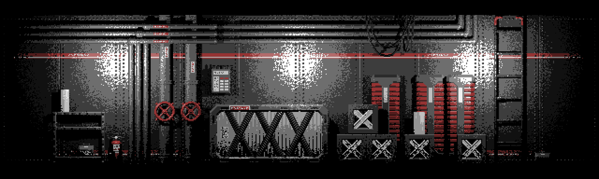kmdreko_'s tweet photo. This is exactly the kind of dark gritty atmosphere that I've been looking for!

#pixelart #gamedev #screenshotsaturday https://t.co/M1efEA3HM9