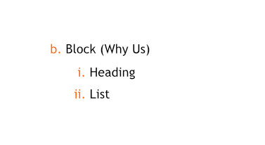 10/25  #Coding "Why Us Block" Tip: Use <ul> tag for list items that can be rearranged without losing meaning. If it was a cooking recipe where further step depends upon the previous, I would use an ordered list (<ol>). (This step completes the  #html  #code of the mockup.)