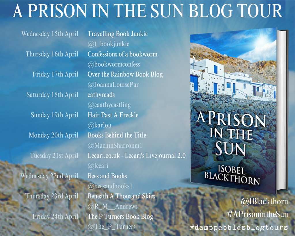DavidMelEdwards's tweet photo. RT @damppebbles: Many thanks to @caathycastling for hosting today's stop on the #APrisonintheSun blog tour. The tour continues on Sunday with a stop at #HairPastAFreckle with @karlou. Don't miss it! @IBlackthorn @NextChapterPB @DamppebblesBTs #NextChapte… https://t.co/D5Th6RvOAQ