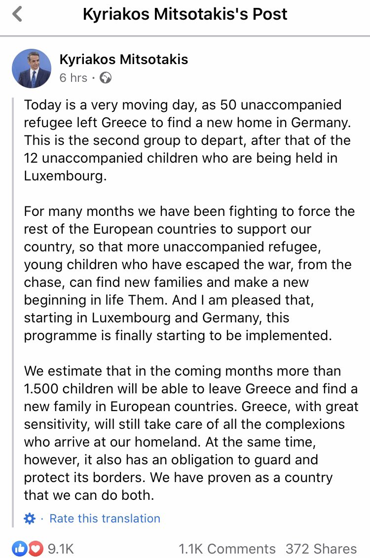 aleks_gren's tweet photo. Proud to see the Prime Minister of #Greece @kmitsotakis personally seeing off a group of unaccompanied refugee children being accepted by #Germany. Rising up to the hour! Kudos! @BaronessGoudie @AlyseNelson @vitalvoiceseuro @VitalVoices @BorisJohnson @patel4witham https://t.co/3A78P0G9zh