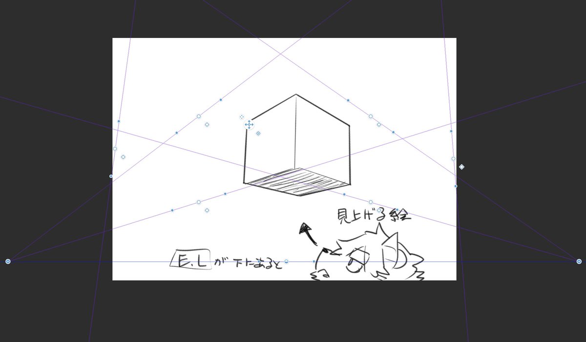 ディープブリザード お絵かき講座魔王tuber Ar Twitter パース定規の使い方を教える際に そもそもパースって何 から説明すると時間がかかりすぎるので そこは省きつつアイレベルの重要性を語りつつパース定規の使い方を説明しようかと企画中