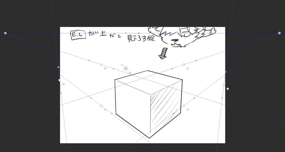 ディープブリザード お絵かき講座魔王tuber Ar Twitter パース定規の使い方を教える際に そもそもパースって何 から説明すると時間がかかりすぎるので そこは省きつつアイレベルの重要性を語りつつパース定規の使い方を説明しようかと企画中