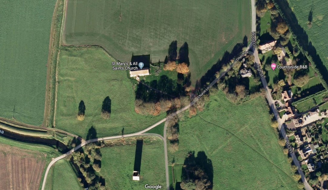 after all the wonderful Kent Archaeology Society stuff and that Leicestershire paper, Lincolnshire is rough stuff. I've been to South Kyme Priory (it's like 15 min north of Heckington) but I guess it's never been excavated? Fragment is W end of the S aisle. Field looks ploughed.