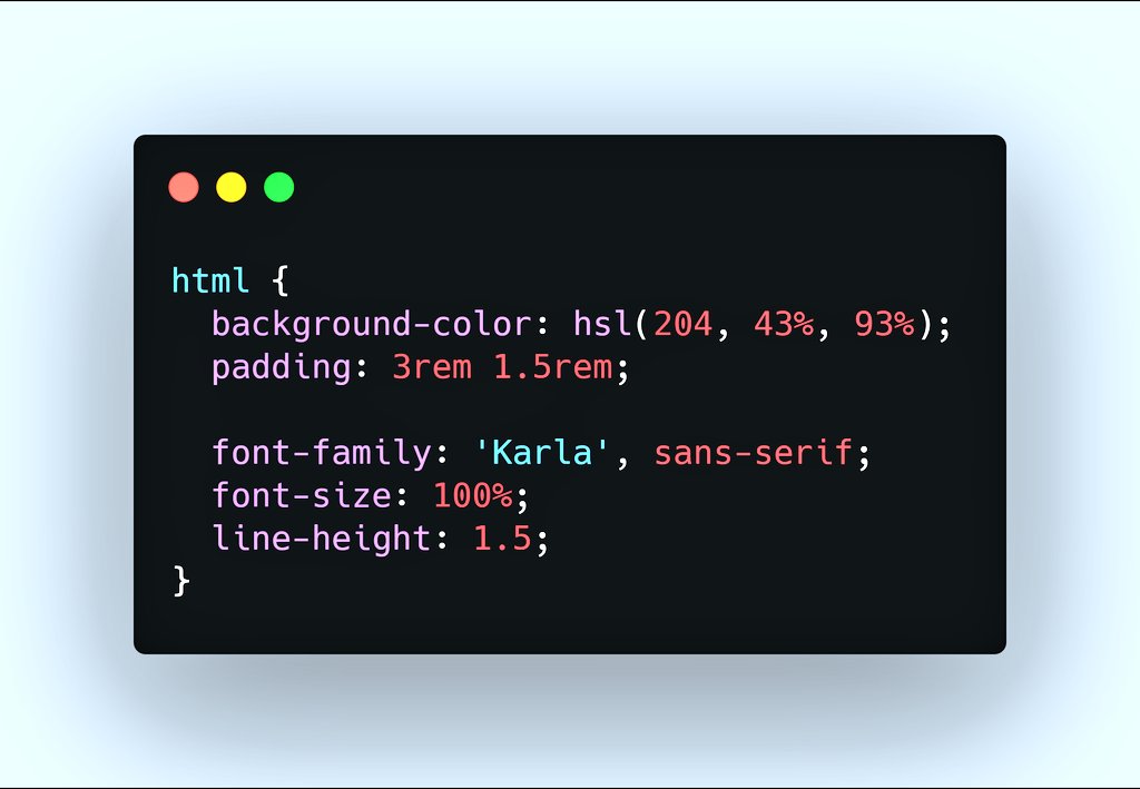 14/25 Secondly, we set the  #typography of the  #webpage. The root container's properties were also set. NB: You need to be connected to the internet for the font family to work. Next, we'll set up a good convention to style the elements. #100DaysOfCode  #WomenWhoCode