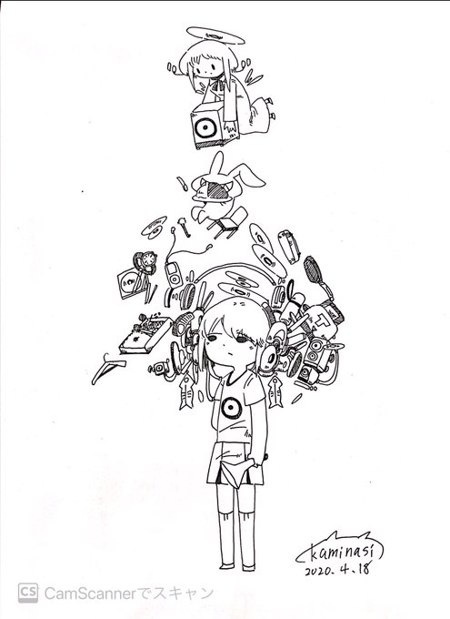 「Music」
#ペン画を流してペン画民を増やそう 
#絵描きさんと繋がりたい 