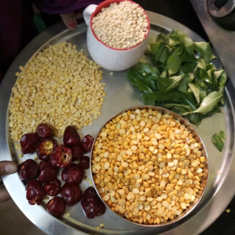 The Banyan Ø¹Ù„Ù‰ ØªÙˆÙŠØªØ± Urad Dal 250 Gms Bengal Gram Dal 200 Gms Toor Dal 50 Gms Dried Red Chillies 20 Sesame Seeds 2 Tablespoons Asafoetida 1 2 Teaspoon Salt To Taste Handful Curry Leaves