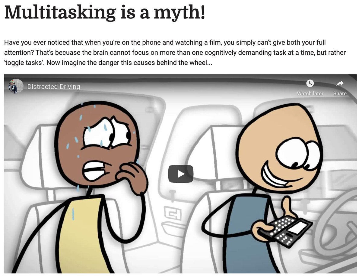 end_dd's tweet photo. @YOURS_YforRS: Multitasking and driving don’t mix! Even for skilled and experienced drivers, driving safely requires that you use most, if not all of your mental capacity. https://t.co/e7L3dUz1Qf #DistractedDriving https://t.co/tkARPilRV8