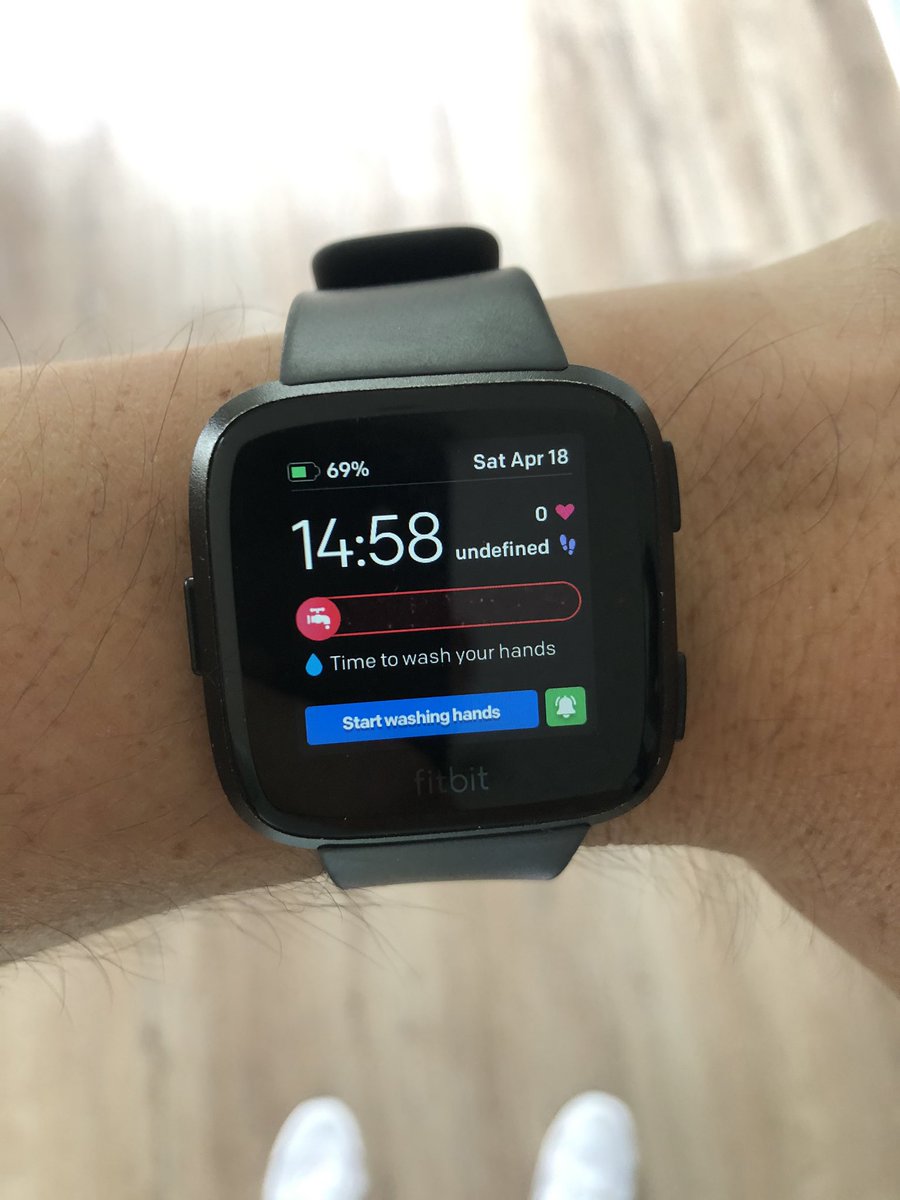 drpetertierney's tweet photo. Intrigued to see how companies have adapted in the current situation. @fitbit have a feature of an hourly reminder to wash your hands, and then a 20second countdown timer too. 

Will be interesting to see how they incorporate other nudges to try change behaviour! https://t.co/y2LcXbLrwD