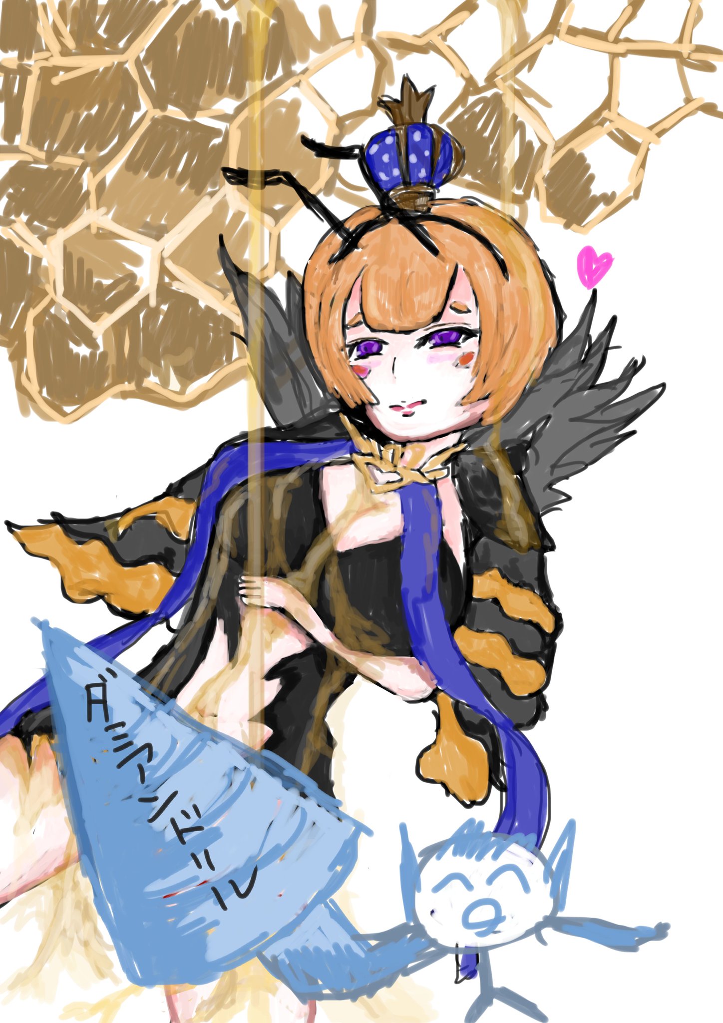 あずき シャドバ版深夜の真剣お絵描き60分一本勝負 ホーネットクイーン バビーのイラストナーフ 蜂蜜ナーフ を許すな ダミアンの修正付き あずき シャドバ版深夜の真剣お絵描き60分一本勝負 ホーネットクイーン バビーのイラストナーフ 蜂蜜ナーフ を許すな ダミアンの修正付き