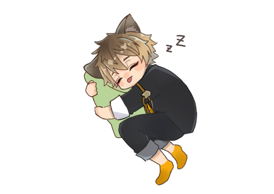 ツイステ サバナクローの皆さん 犬猫みたいにベロしまい忘れて寝てたら可愛いなって思うのです 璃音 のイラスト