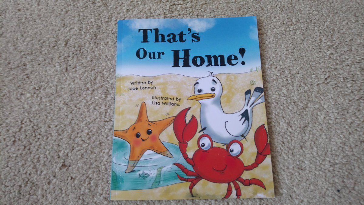 JudeLennonBooks's tweet photo. My most recent children's book launched in March and is called 'That's Our Home'. It's all about keeping the beaches clean. Illustrations by the fabulous Lisa Williams. #selfpromosat #selfpromotionsaturday #indieauthors thanks for the reminder @BillingReeves https://t.co/C9CgXNR4xu