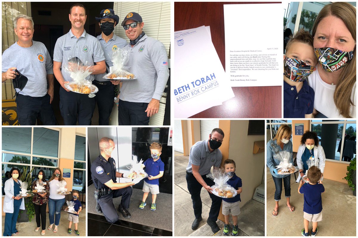 Dr_A_Floyd_Beck's tweet photo. #SilverLining My son &amp; I were honored to deliver freshly baked goods and smiles to first responder locations on behalf of my work location, #btbrc. #LifeLessons for the #coronavirus #win. Thank you for yesterday, #COVID. @johnkrasinski @somegoodnews @TheEllenShow @ariodzernbc6 https://t.co/sMx1Mccp8T