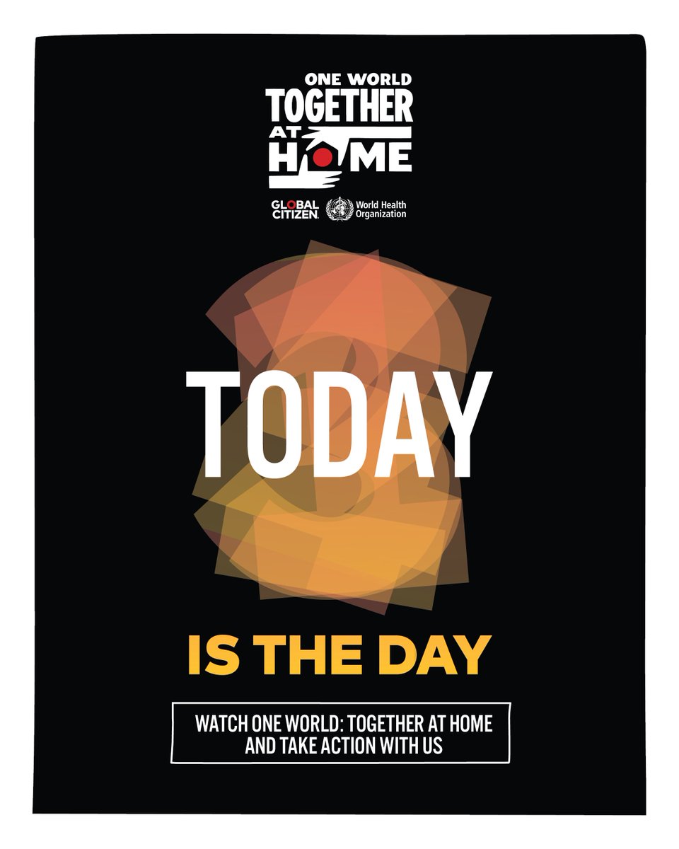 Today’s the big day! Join us, <a href="/GlblCtzn/">Global Citizen ⭕</a> &amp; <a href="/WHO/">World Health Organization (WHO)</a> for One World: #TogetherAtHome starting on 4/18 11AM (PDT)/ 2PM (EDT)/ 4/19 3AM (KST)!

We'll be performing on 4/18 4PM (PDT)/ 7PM (EDT) / 4/19 8AM (KST)!

#SuperM #GlobalCitizen #coronavirus #COVID19 #HealthForAll