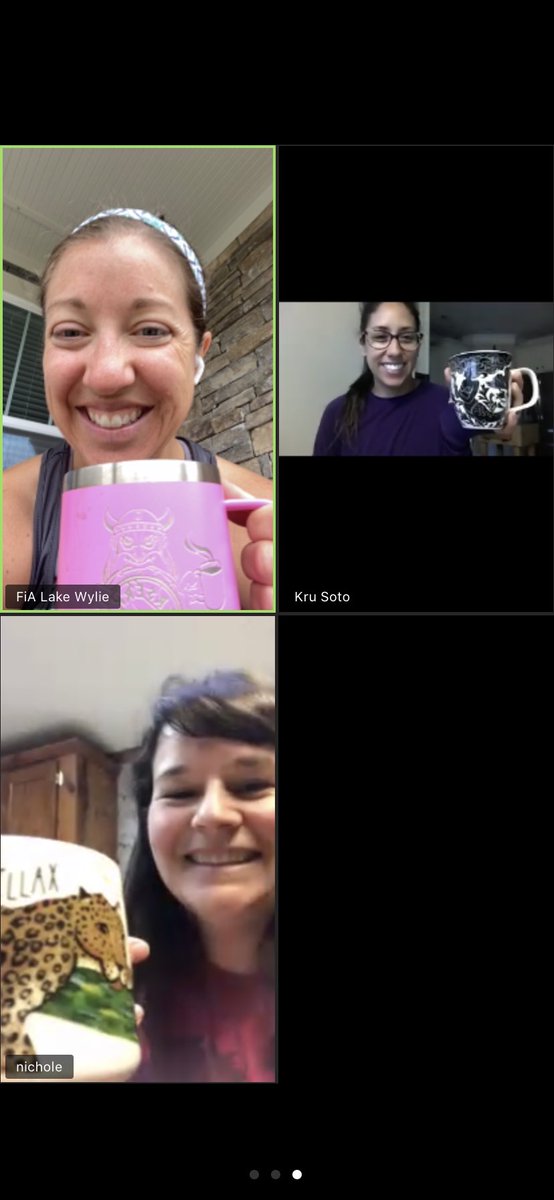 FiALakeWylie's tweet photo. 8 PAX, some 2.0s and a dog for our first virtual wo AO named βThe Garageβ. 5 for our virtual coffeeteria. So great to see each other βliveβ and share this workout and conversation with others! Thanks for the Q Flyer @jessicahreha #virtuallybettertogether #fiastrong https://t.co/ctsWdTVRTV