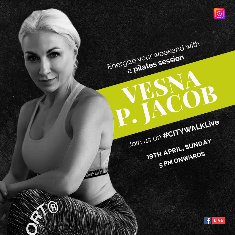 NexusSCW's tweet photo. From eating right to exercising right, delve into the world of pilates with @VesnaJacob. Join us for another inspiring #CITYWALKLive session on 19th April, Sunday, 5 PM onwards and learn how to integrate wellness with fitness.

#HereForYou https://t.co/ReLdp8kLRf