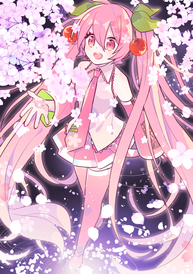 初音ミク ,桜ミク 「? 」|由杞のイラスト