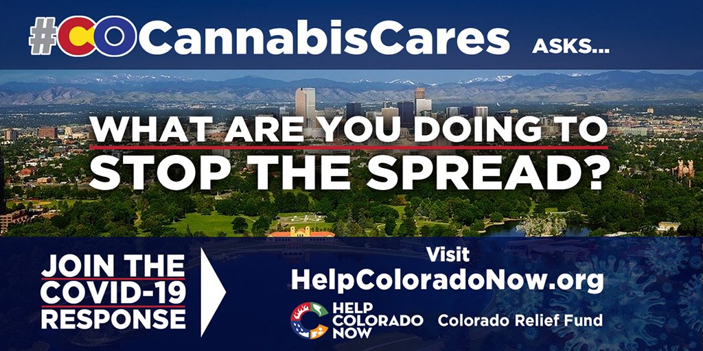 ColoradoLeads's tweet photo. What are you doing to stop the spread of #COVID19Colorado?
โ ๐ฐ ๐ท โ๏ธ ๐ผ ๐ฉธ ๐
Post a photo or video of how youโre doing your part using the hashtag #DoingMyPartCO!
#HelpColoradoNow #COCannabisCares https://t.co/ktcxLr2Lx2