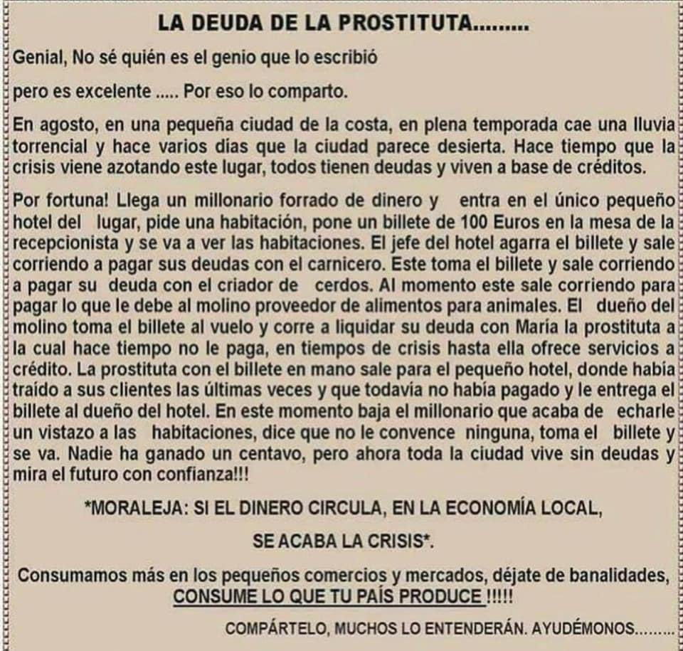 ChrisDaes's tweet photo. Asi funciona la economia.   Esto es facil https://t.co/Wz0GC7mXe1