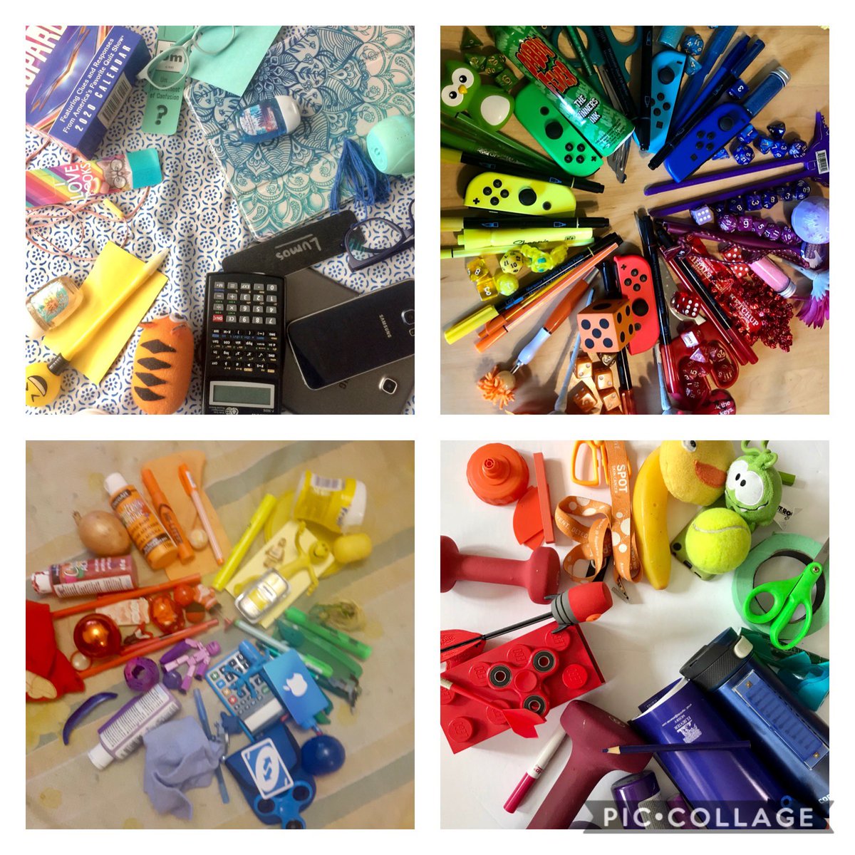 cdubsdaddy's tweet photo. Class 87 sharing their colour wheel flat lays @AllanAMartinPS thank you once again @tina_zita for another great idea!!! So many fantastic creations!!! @PicCollage is a great tool to showcase all student work:) 1/2 https://t.co/CIH6fbe1QQ